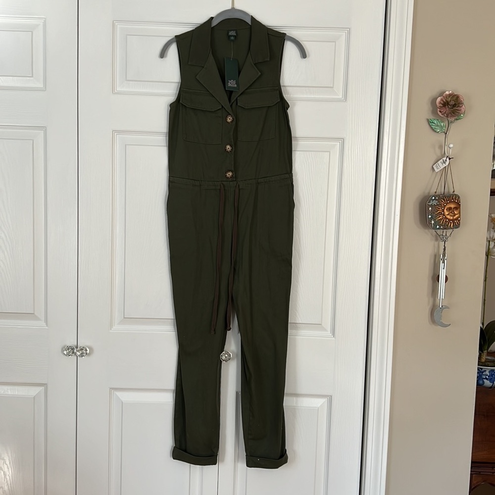 Wild Fable Button Front Sleeveless Utility Jumpsu… - image 6